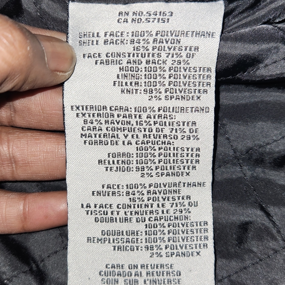 Levi's Black Leather Hooded Bomber Jacket - Picture 10 of 12